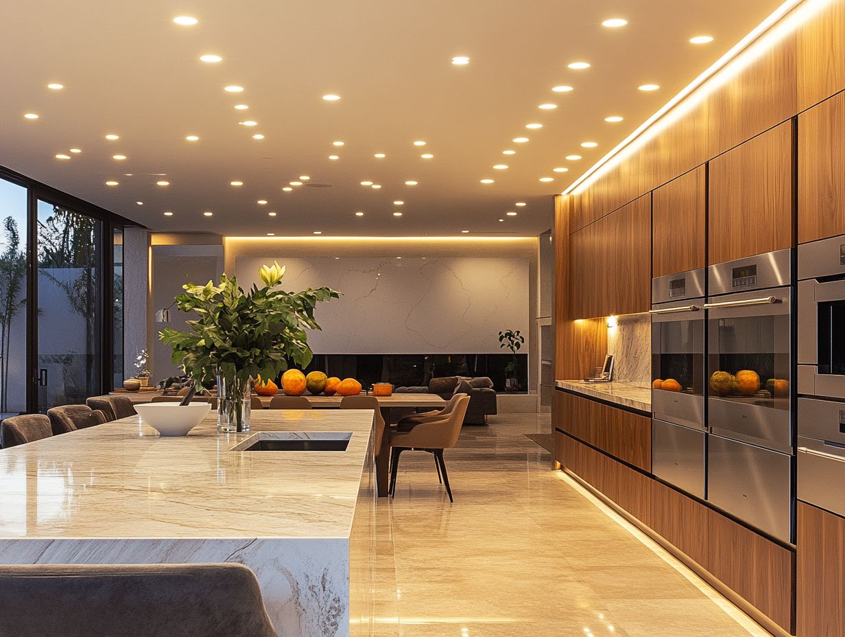 Different types of recessed lighting options displayed