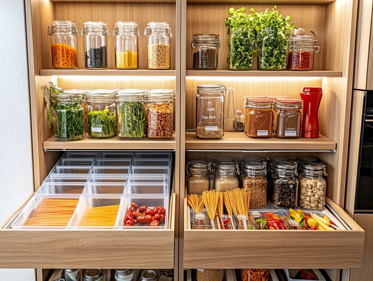 6. Use Tension Rods to Create Dividers for Baking Sheets and Cutting Boards