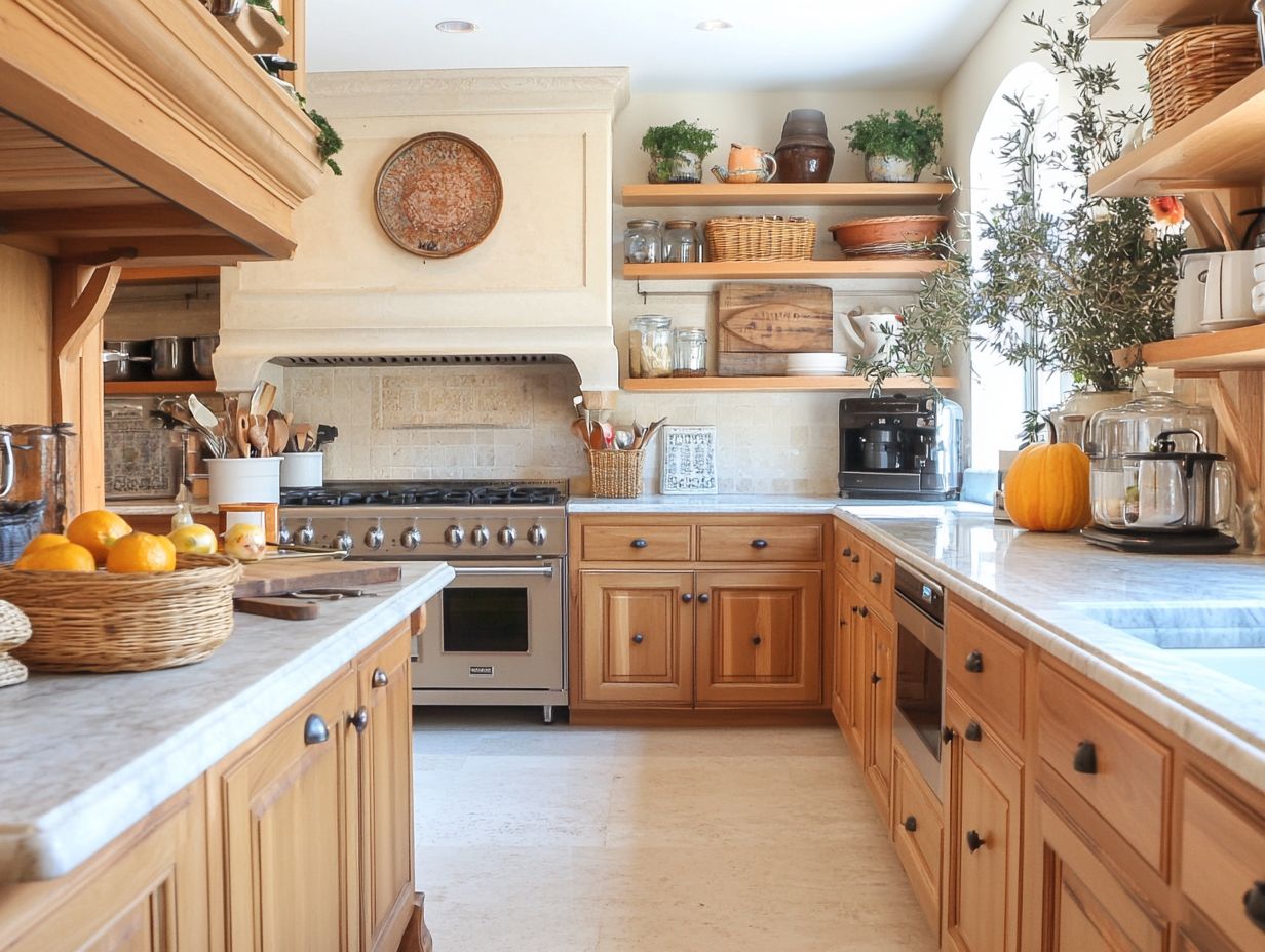 An organized kitchen with ample storage space