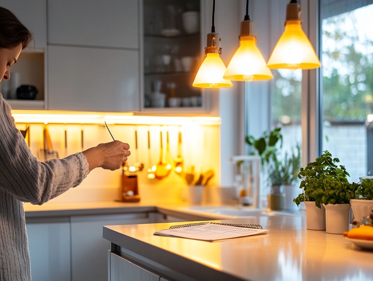 Adjusting kitchen lighting for various tasks