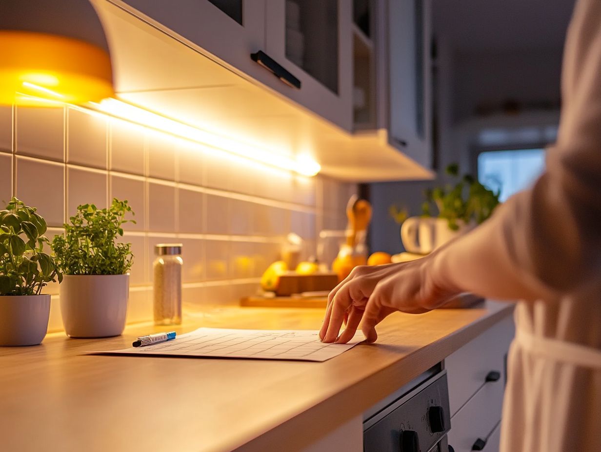 How Can One Ensure Safety While Maintaining Kitchen Lighting?