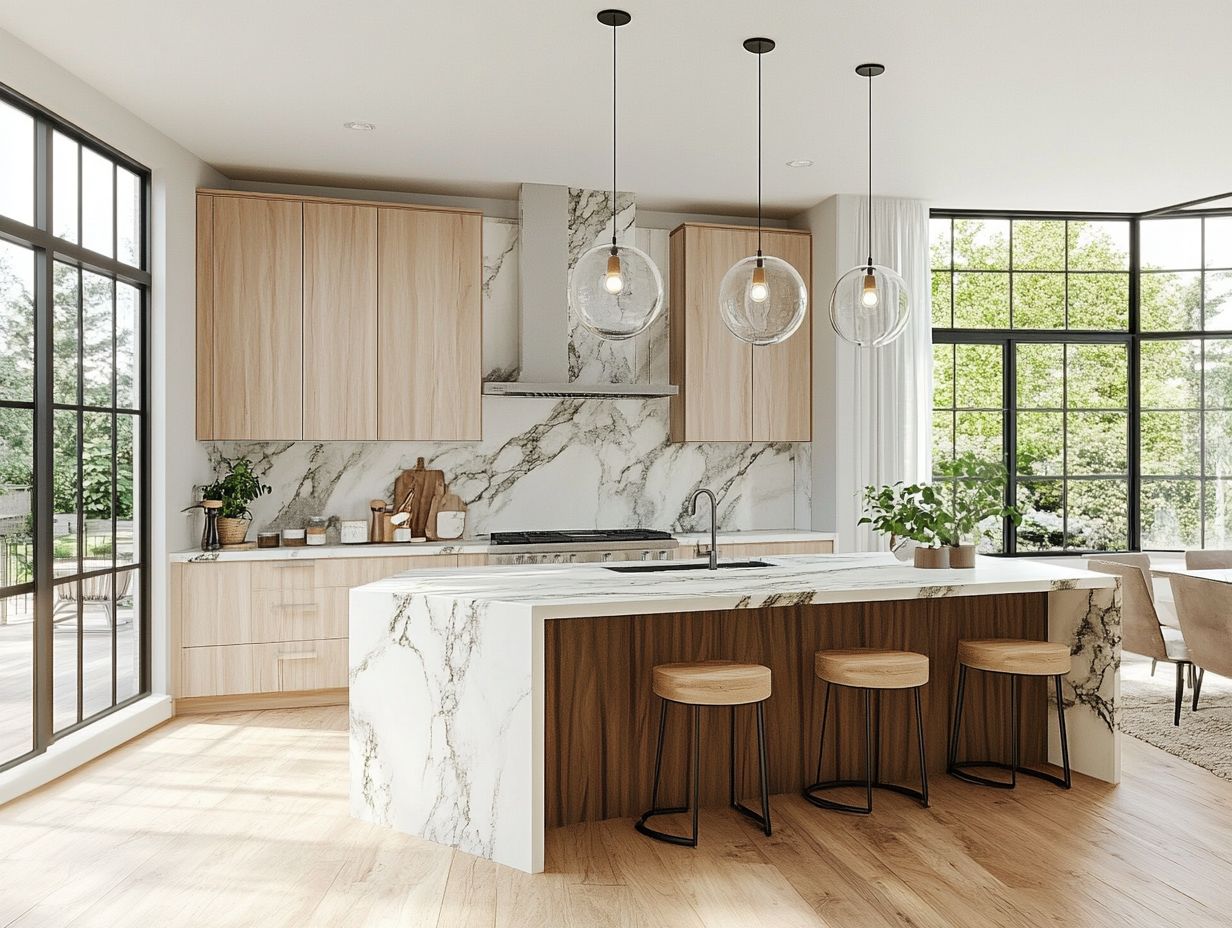 1. What are some stylish countertop ideas for my kitchen?