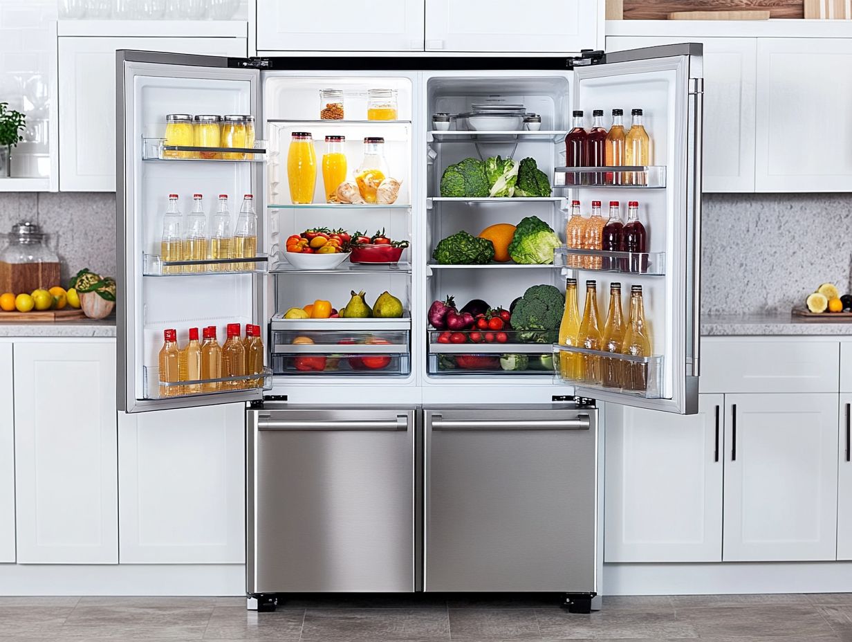 An infographic detailing key takeaways for choosing a refrigerator