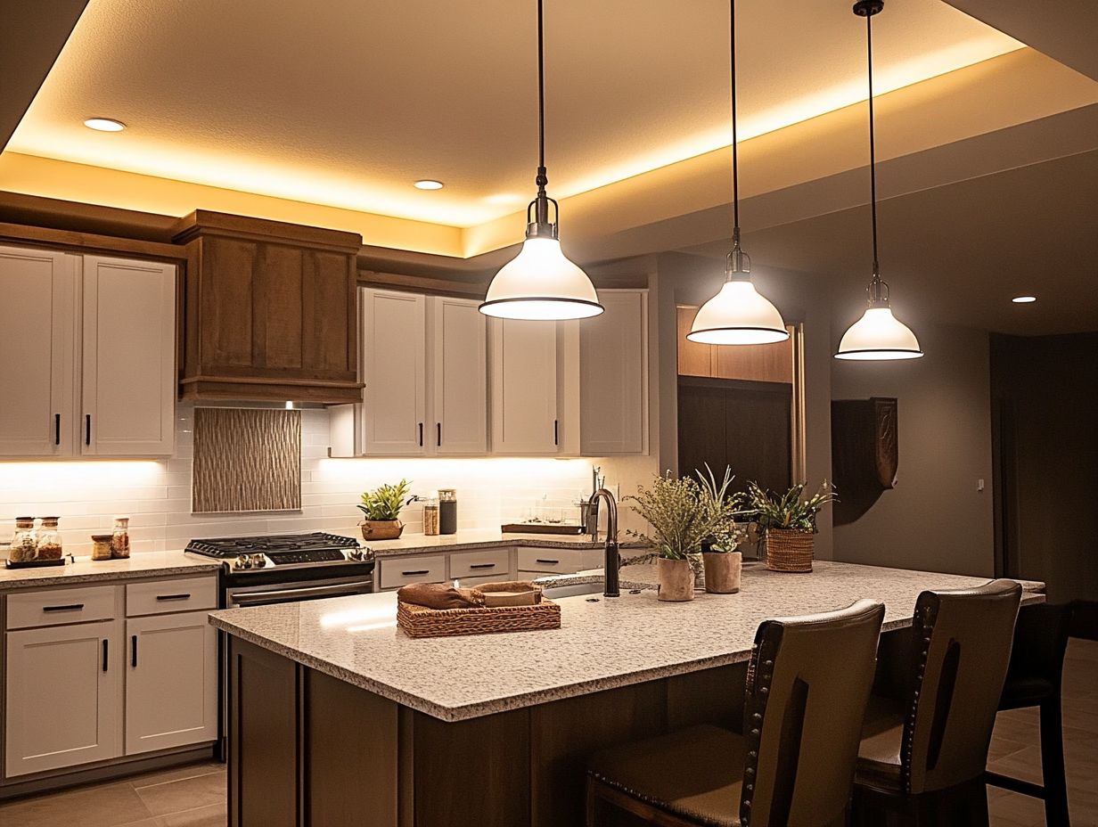 Functional lighting ideas for kitchen prep areas.