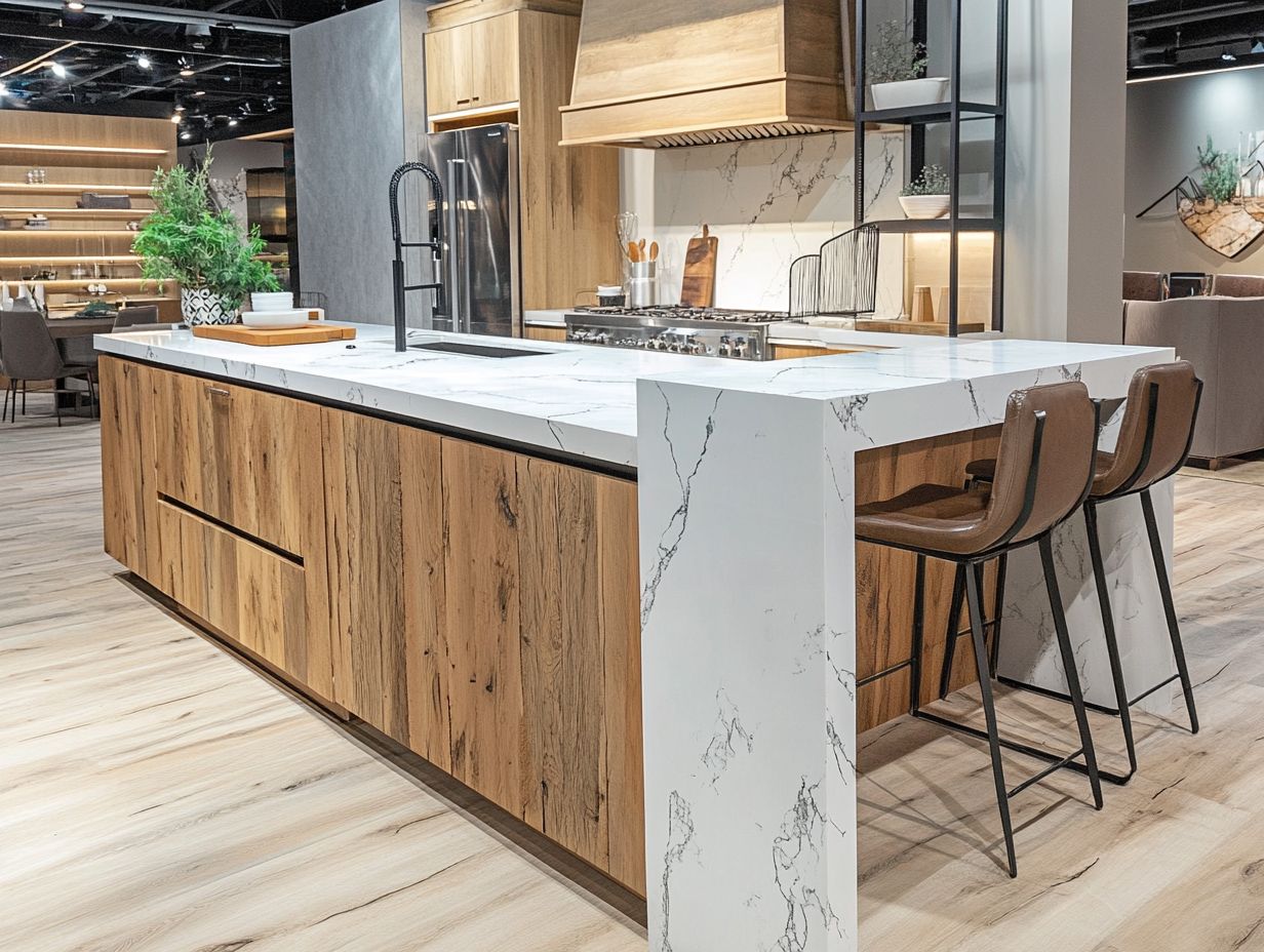 A visual overview of key takeaways for innovative kitchen islands