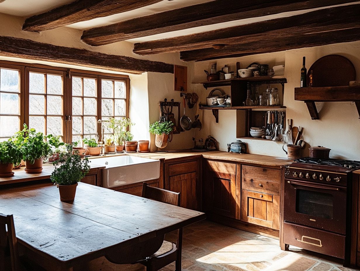 Image depicting rustic kitchen design elements