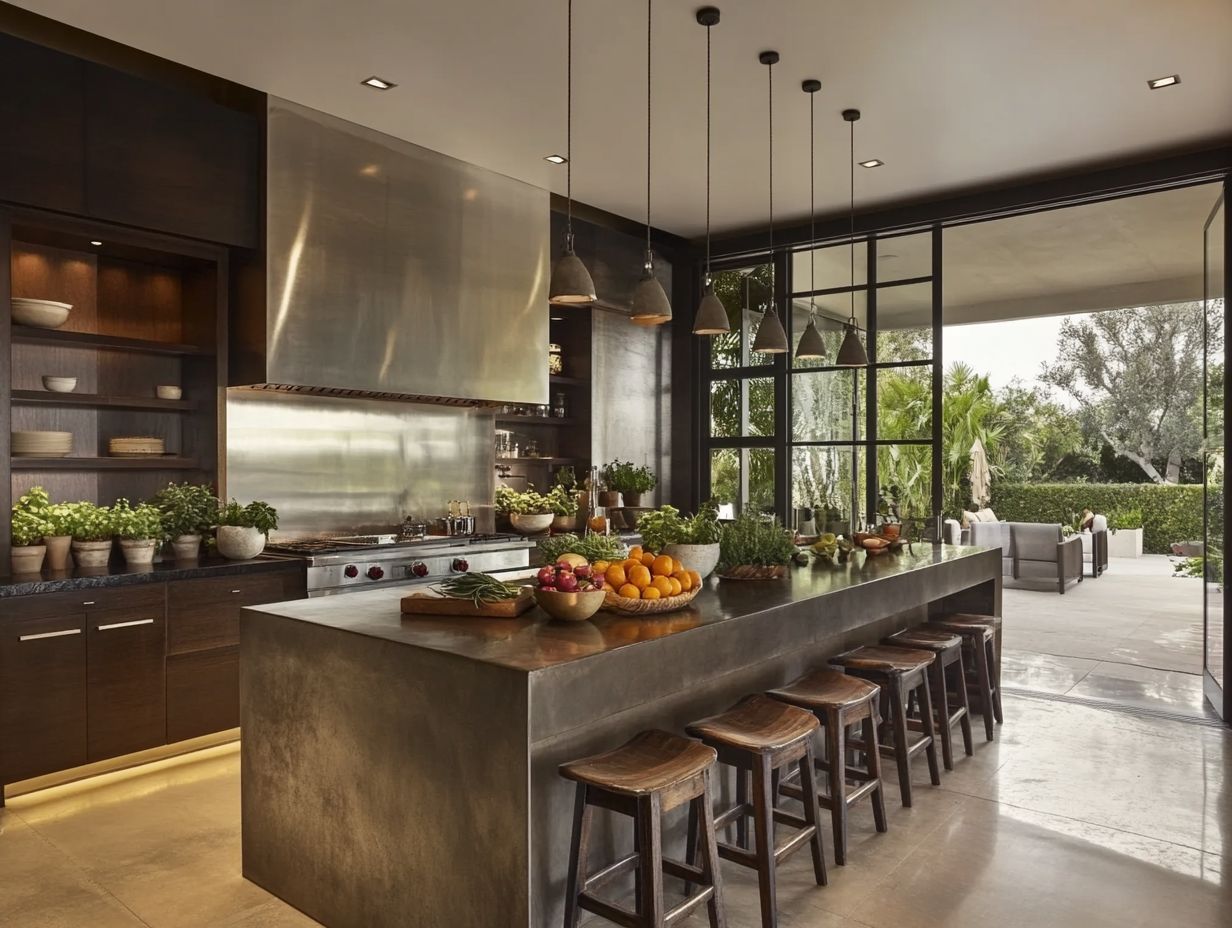 A beautifully designed kitchen with ample counter space.