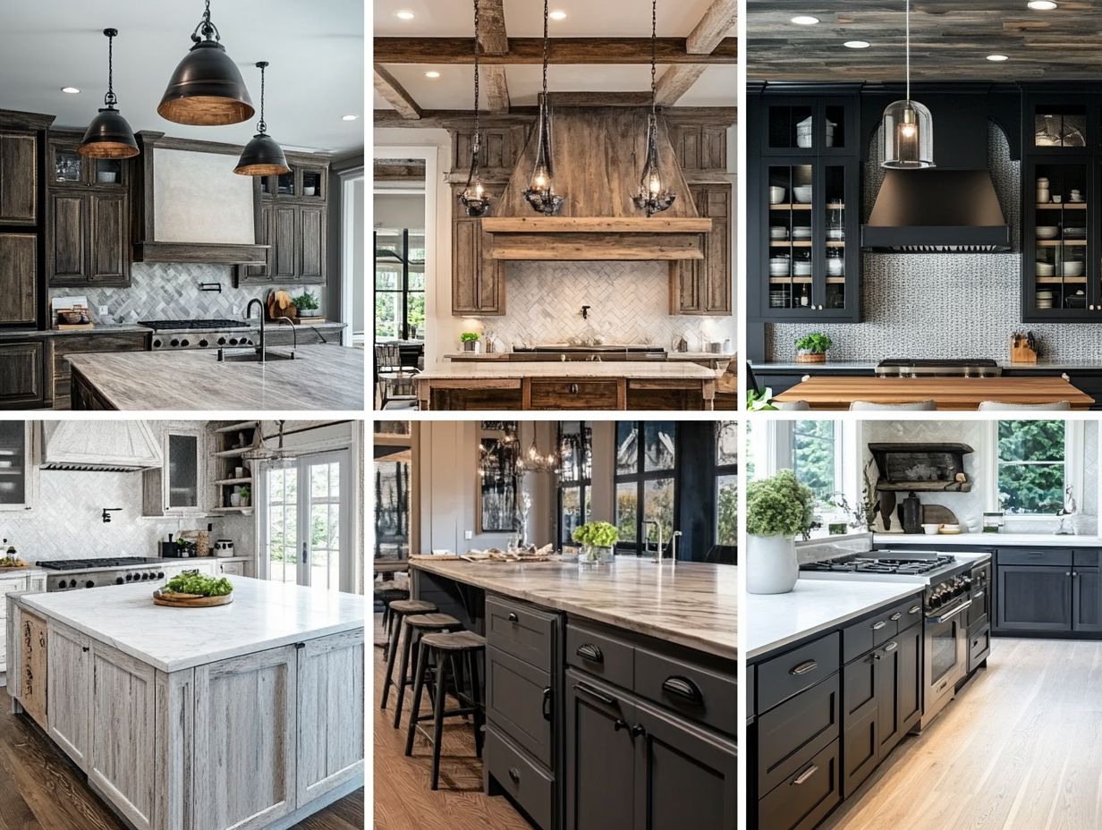 A graphic summarizing frequently asked questions about kitchen design styles.