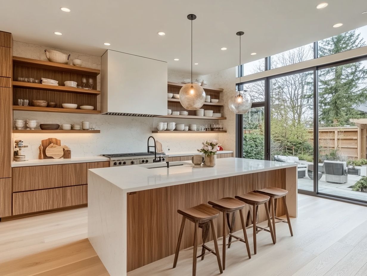 An example of a U-Shaped Kitchen Layout showcasing minimalist design