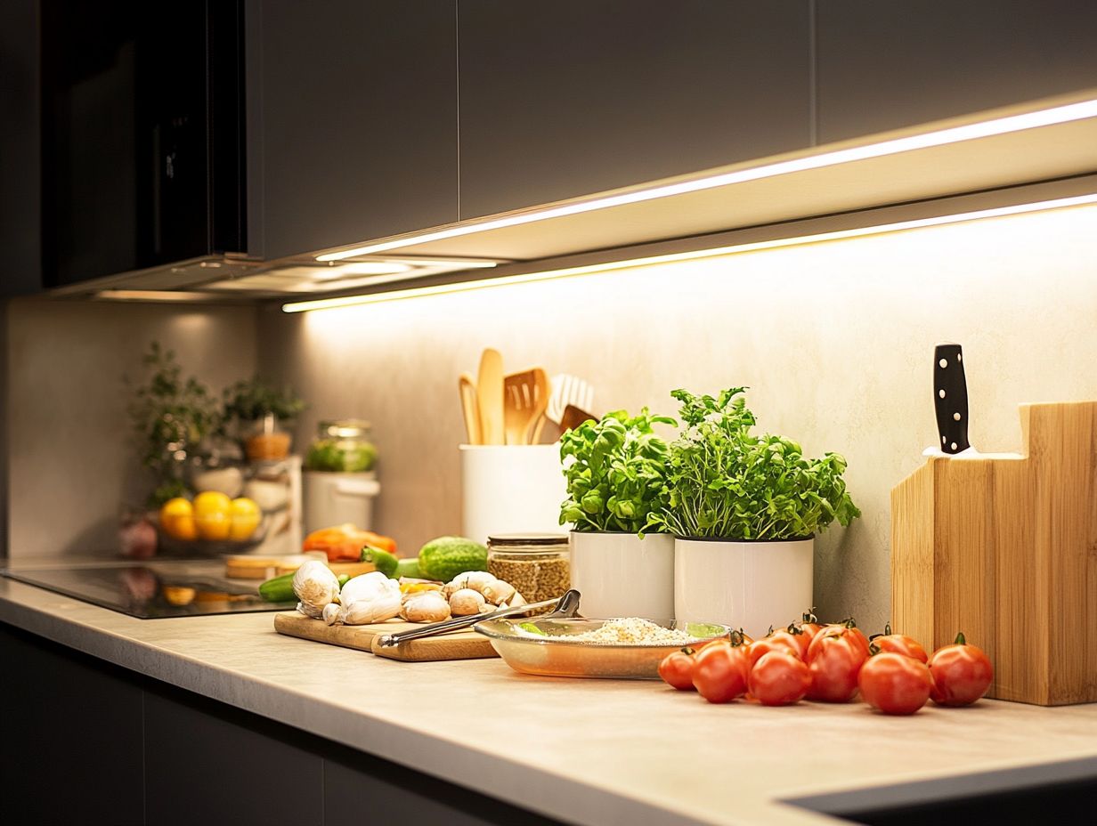 Stylish task lights designed for kitchen aesthetics and functionality