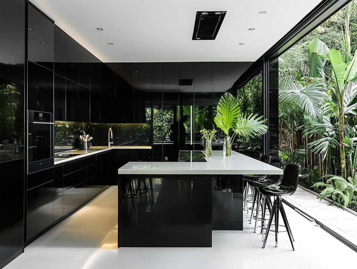 Image showing tips for a trendy black kitchen