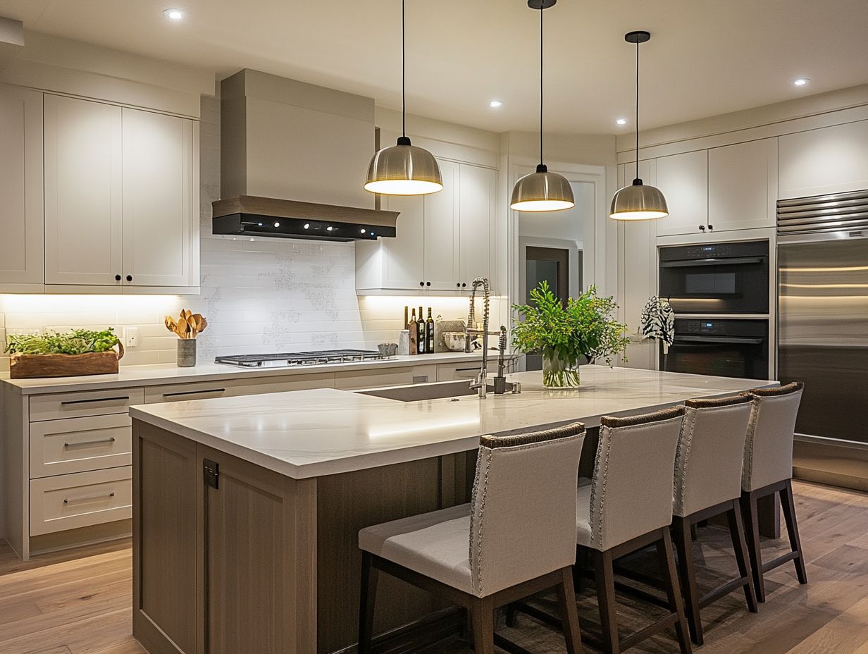 Image illustrating key takeaways for kitchen lighting placement.