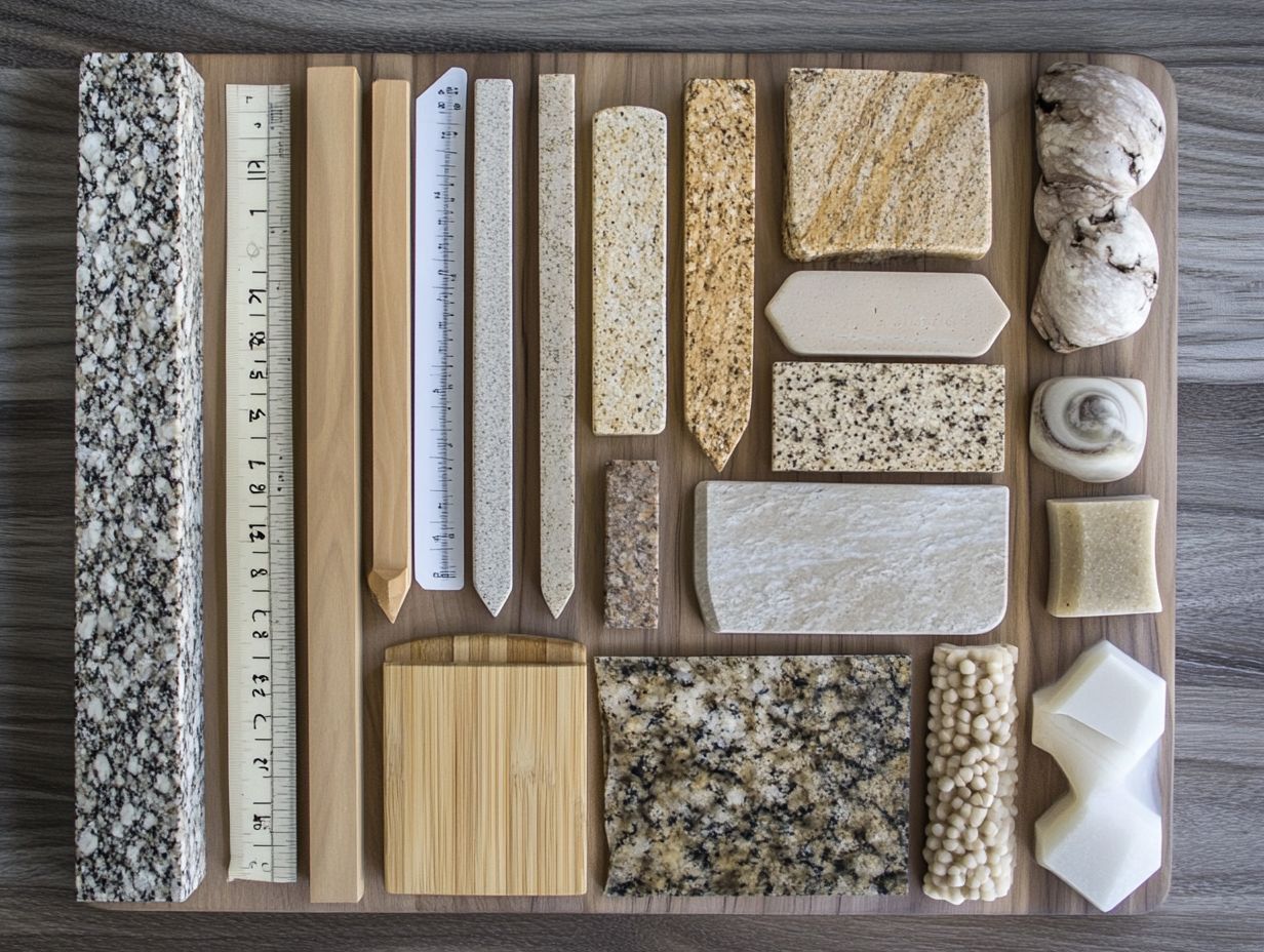 Image illustrating frequently asked questions about countertop edge profiles.