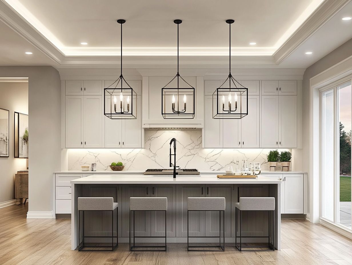 Modern kitchen with effective lighting solutions