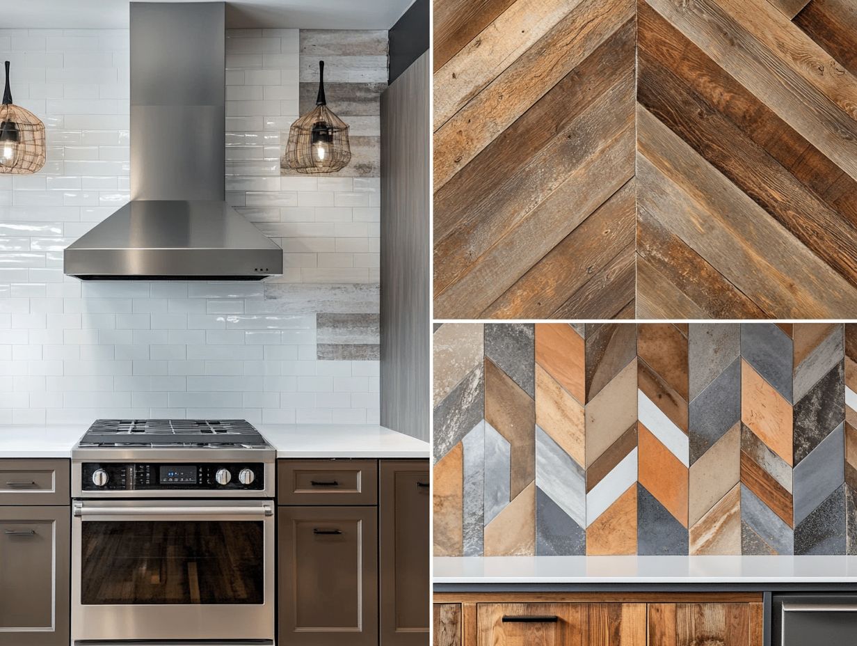 Chalkboard paint backsplash in a modern kitchen