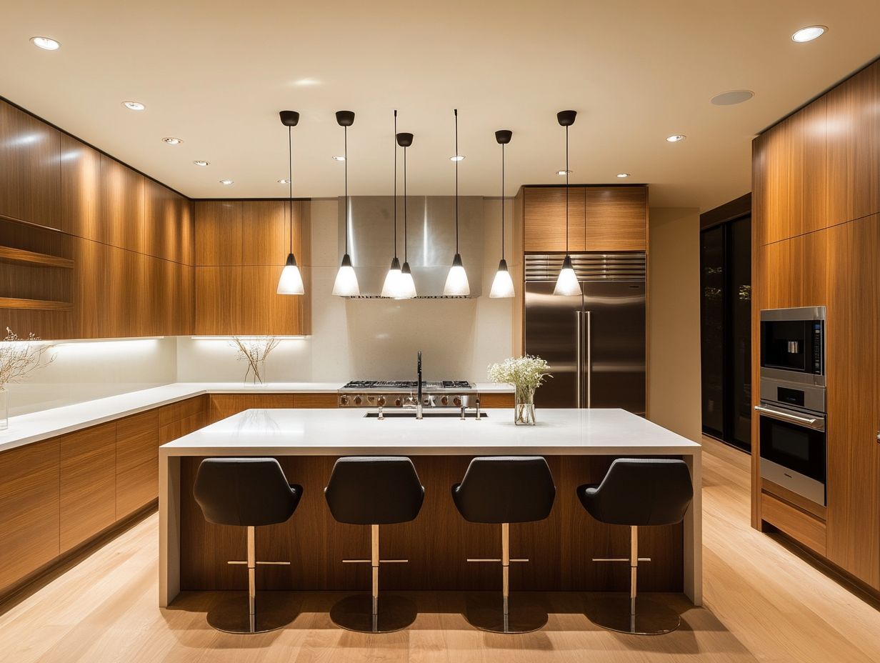 What are some unique ideas for layering kitchen lighting?