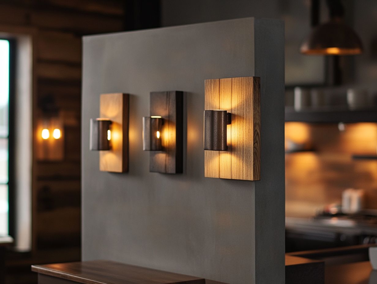 A beautifully crafted rustic wooden wall sconce that enhances cozy atmospheres.