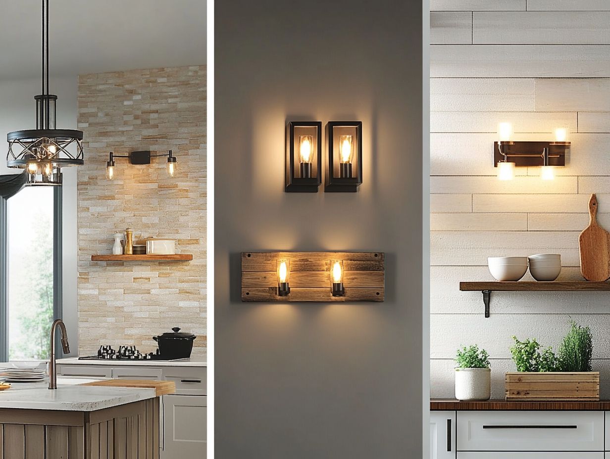 Image showing unique wall sconces suitable for kitchens