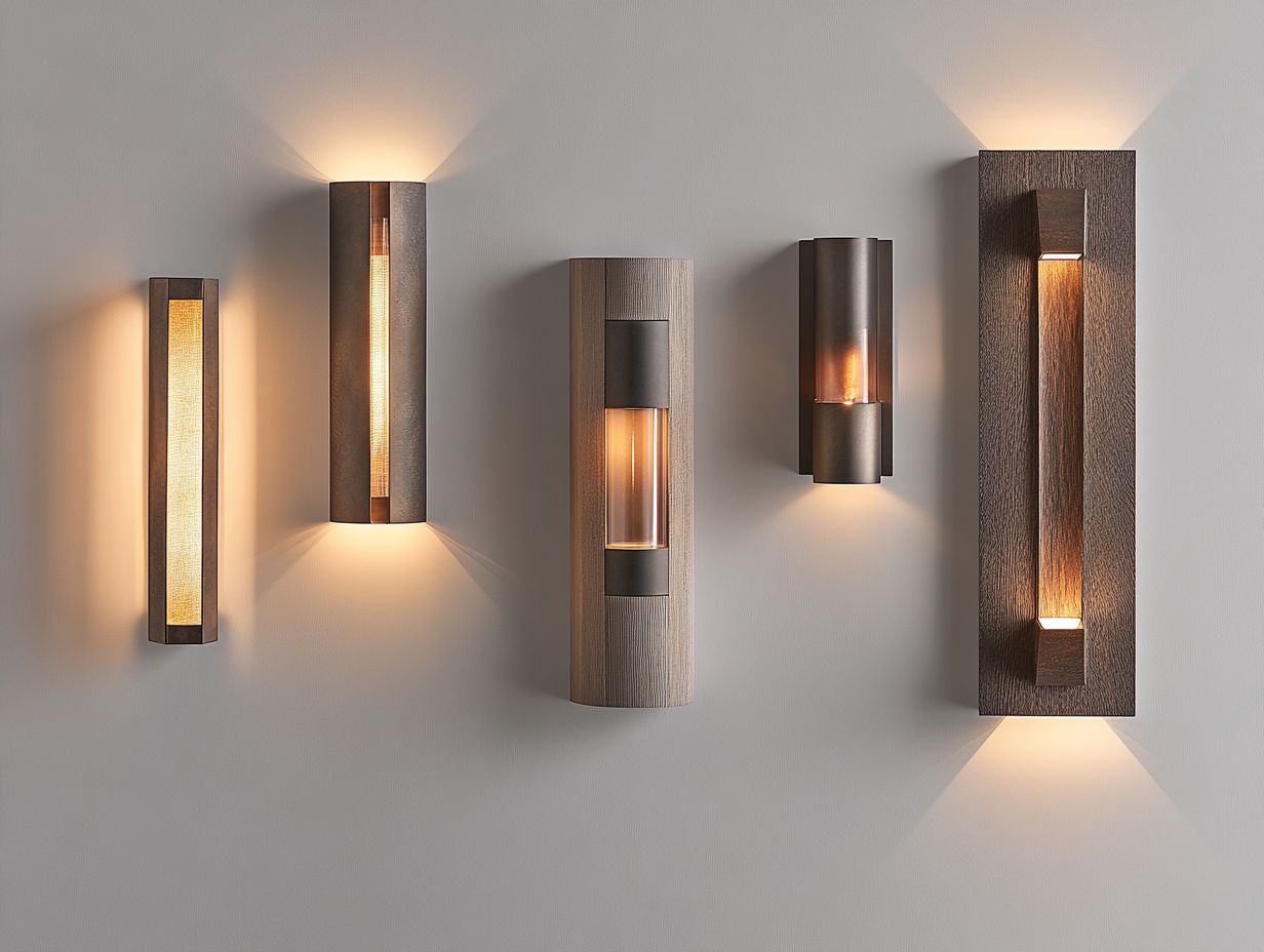 Image showcasing unique wall sconce designs for kitchen spaces.