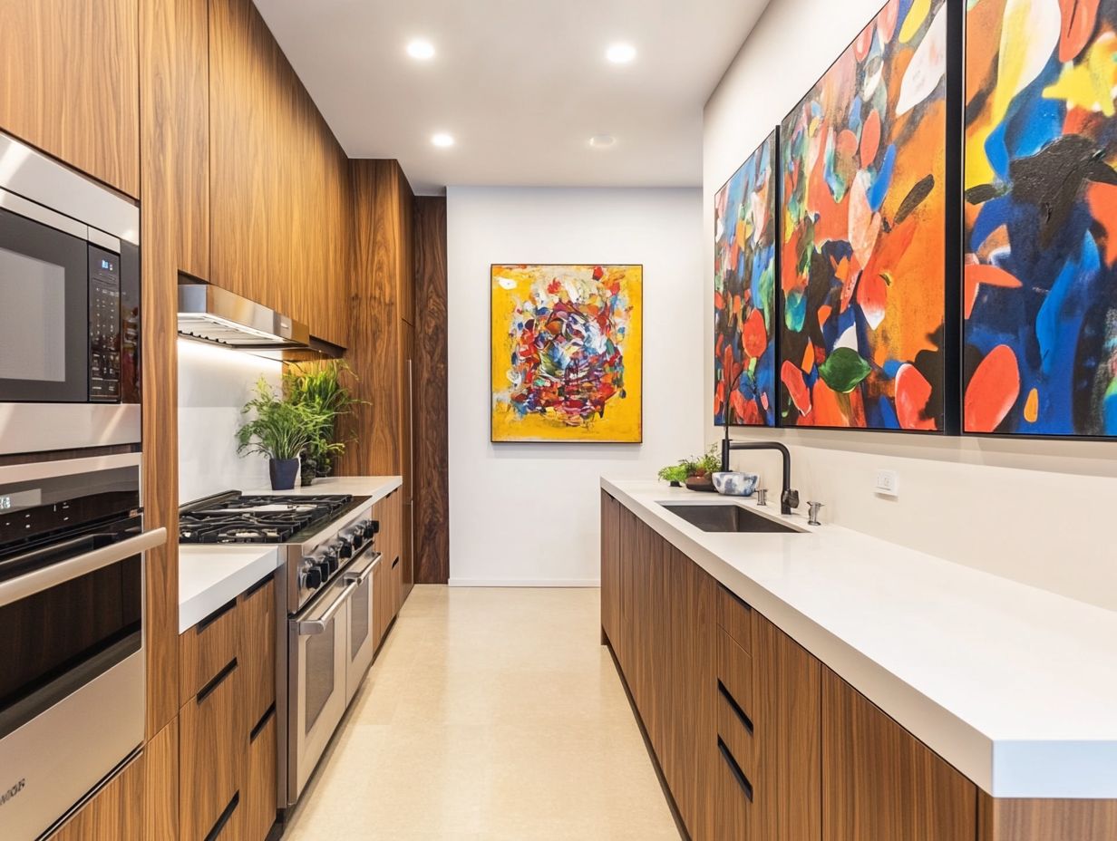 Art adds personality to a kitchen