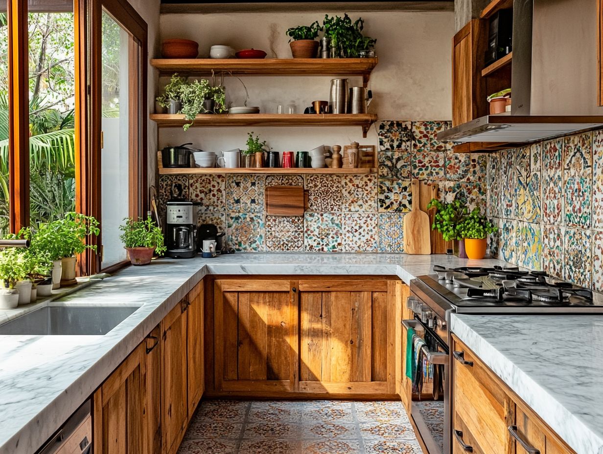 A beautiful, modern kitchen showcasing various materials.