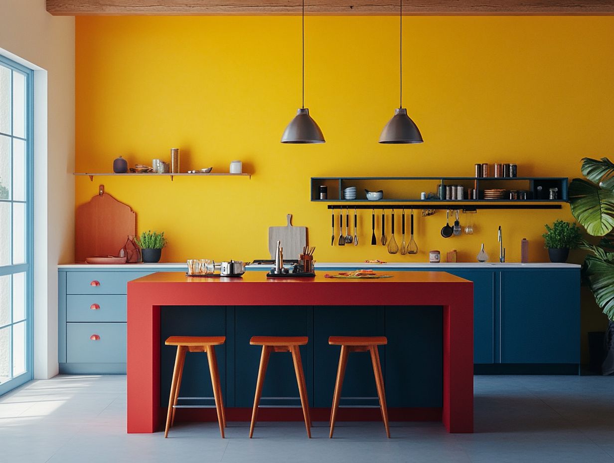 An example of color used in kitchen design