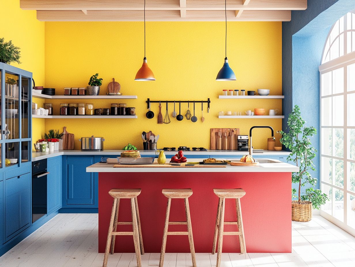 Colorful kitchen design elements