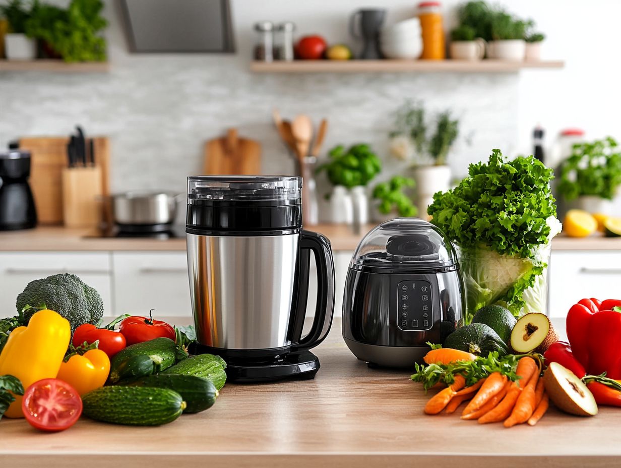 A modern dehydrator on a kitchen counter