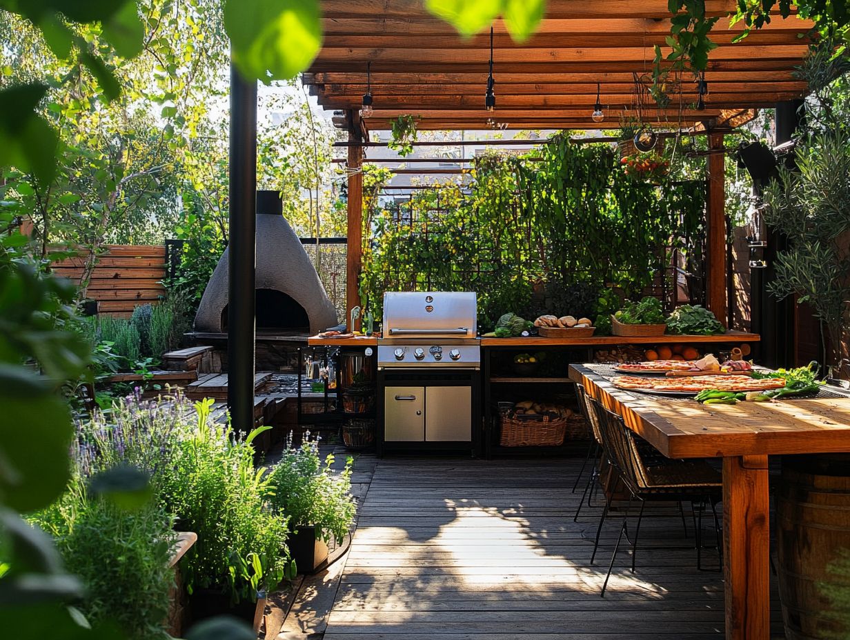 A beautiful outdoor stove setup for cooking in a backyard