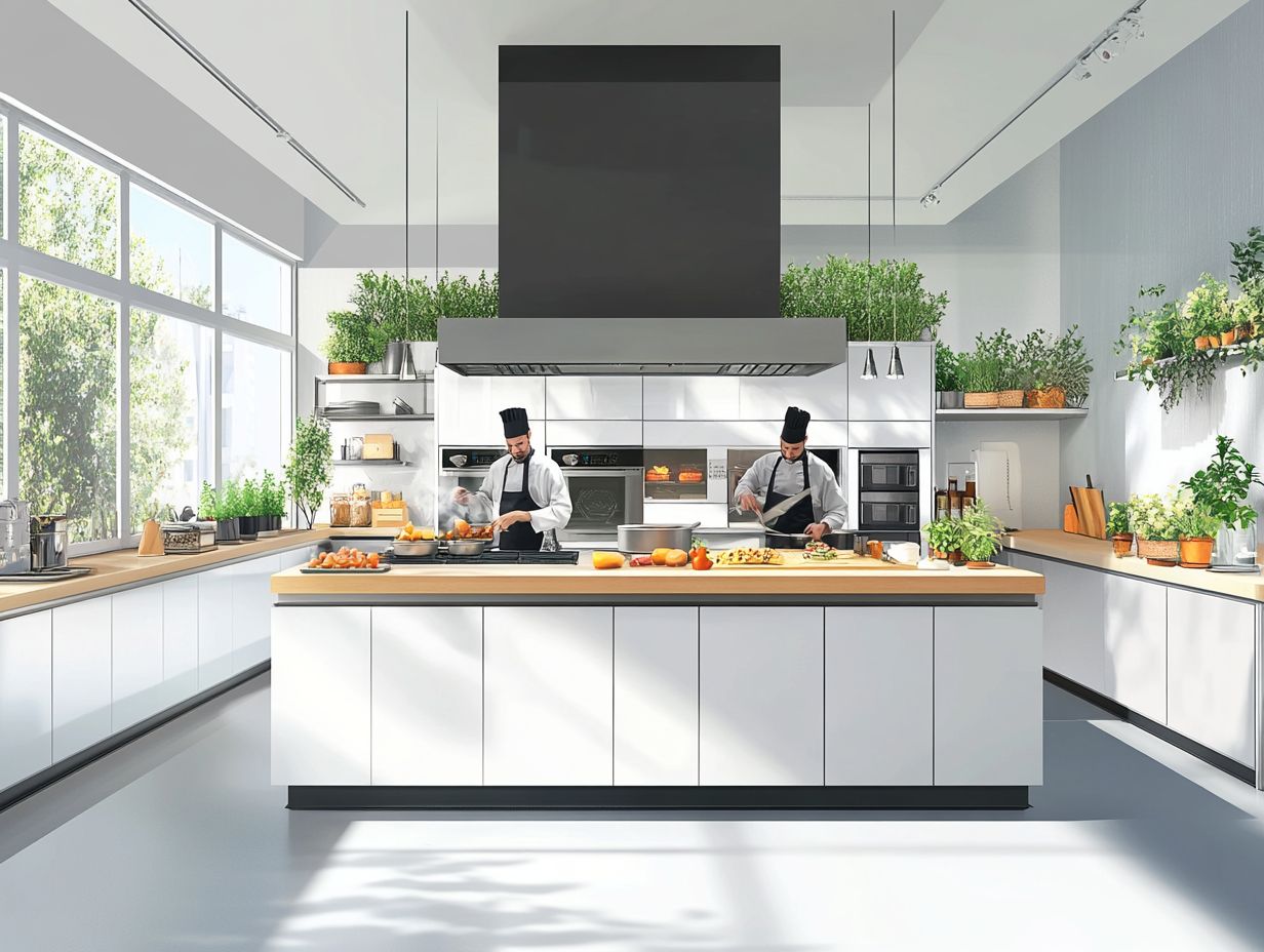 A visually appealing layout of a kitchen showcasing the impact of layout on cooking efficiency.