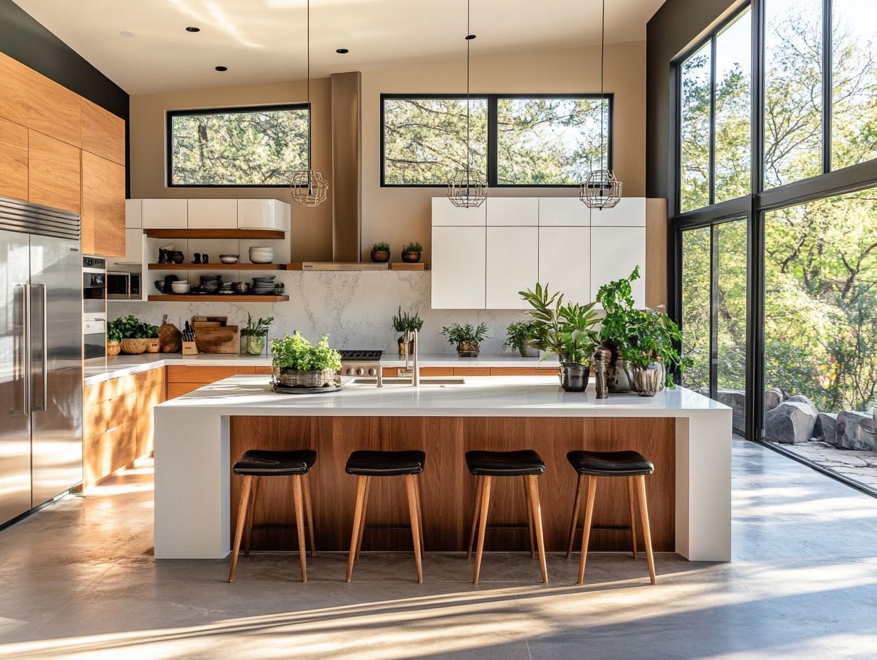 Beautifully designed cabinets for modern open-concept kitchens