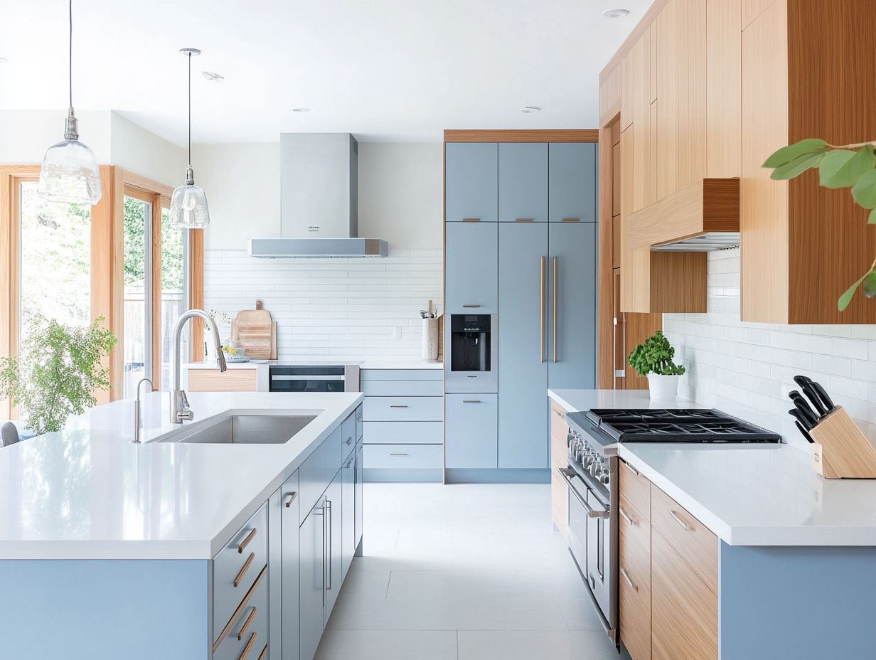 Example of a kitchen with balanced light and dark colors