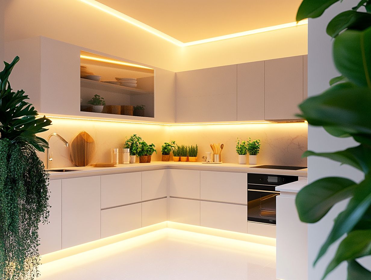 Image showing various energy-efficient lighting options for the kitchen