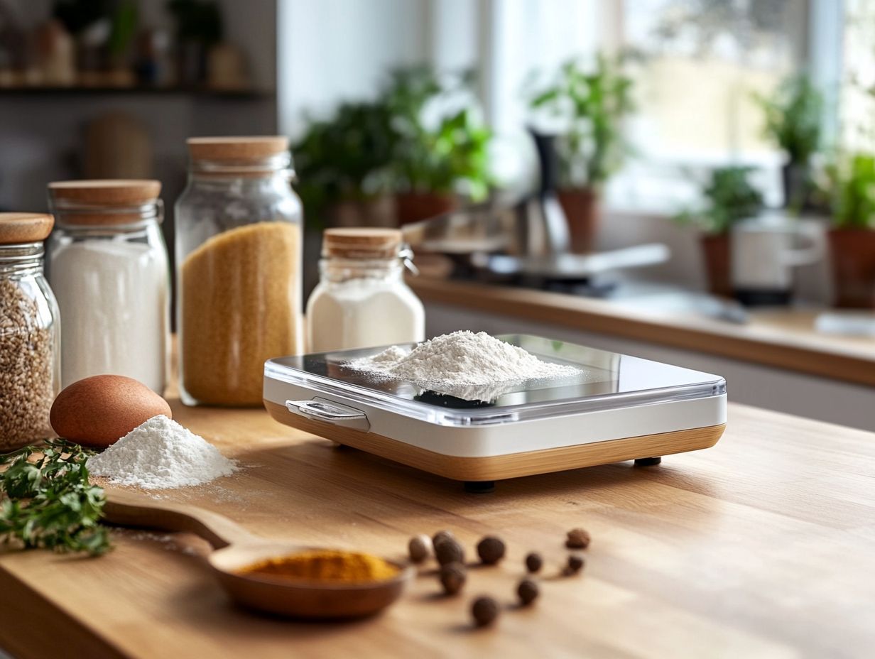 Kitchen scale for precise measurements