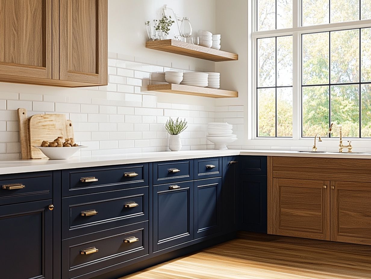 Matching cabinet colors with countertops and appliances