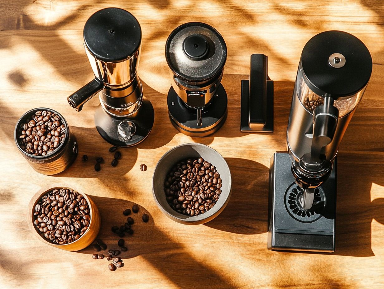 What are the main types of coffee grinders available?