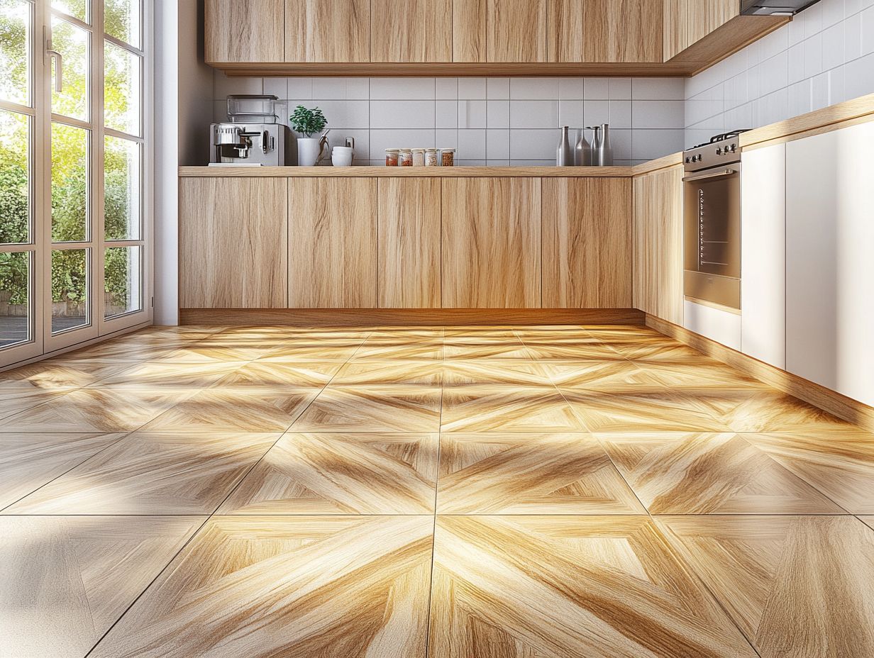 Beautiful hardwood flooring in a kitchen setting