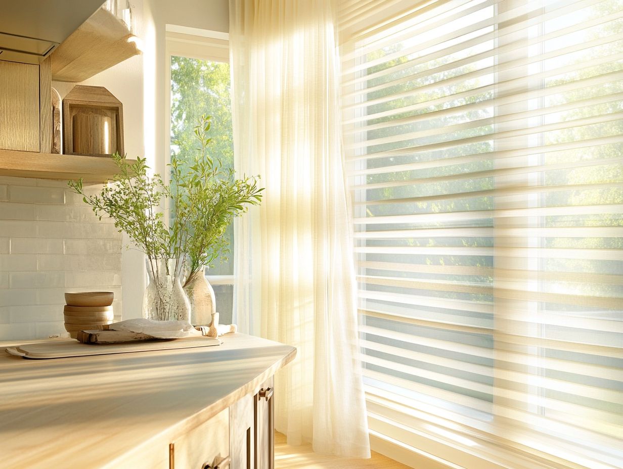 A selection of durable kitchen window treatments