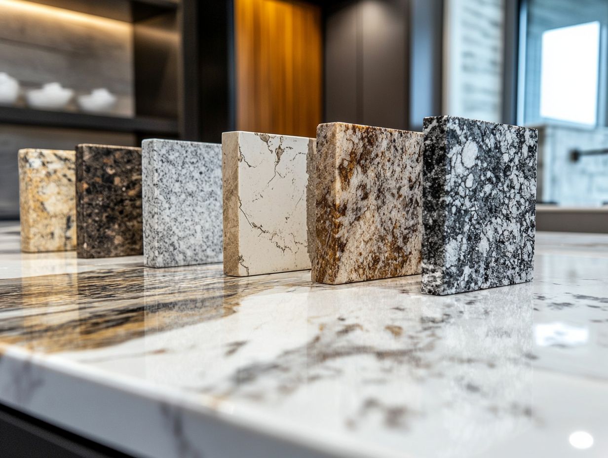 Colorful tile countertops in a modern kitchen