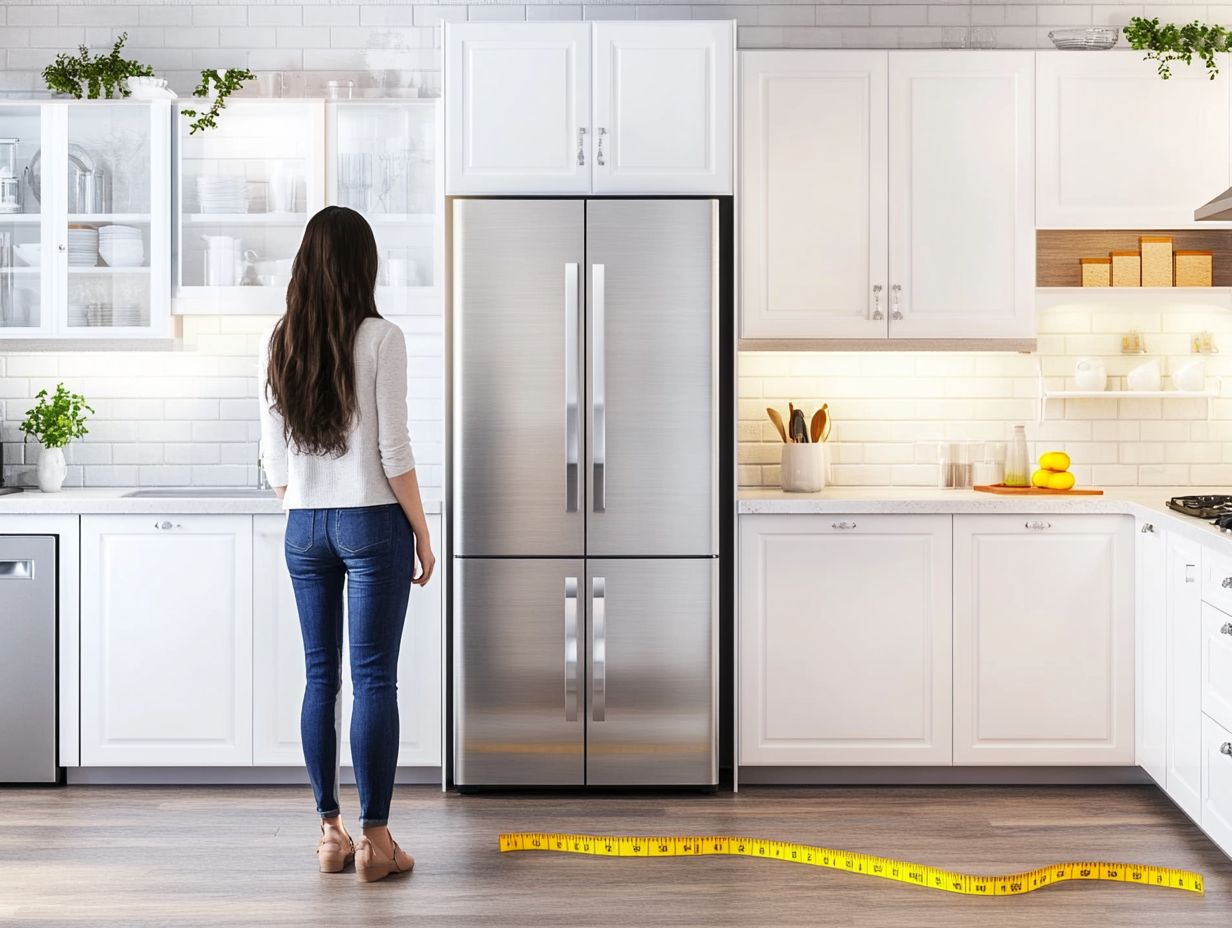 Visual summary of key takeaways for choosing the right refrigerator size