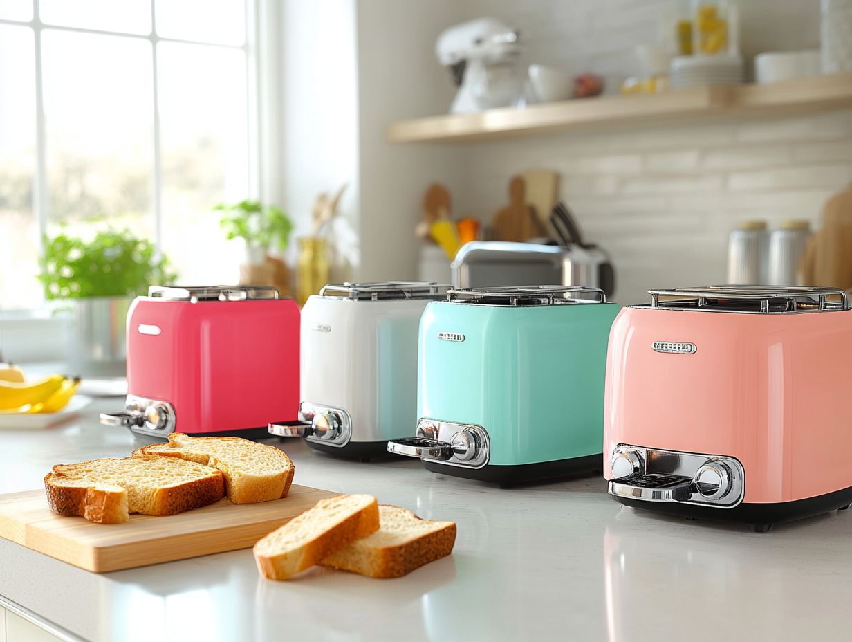 A modern pop-up toaster with a sleek design.