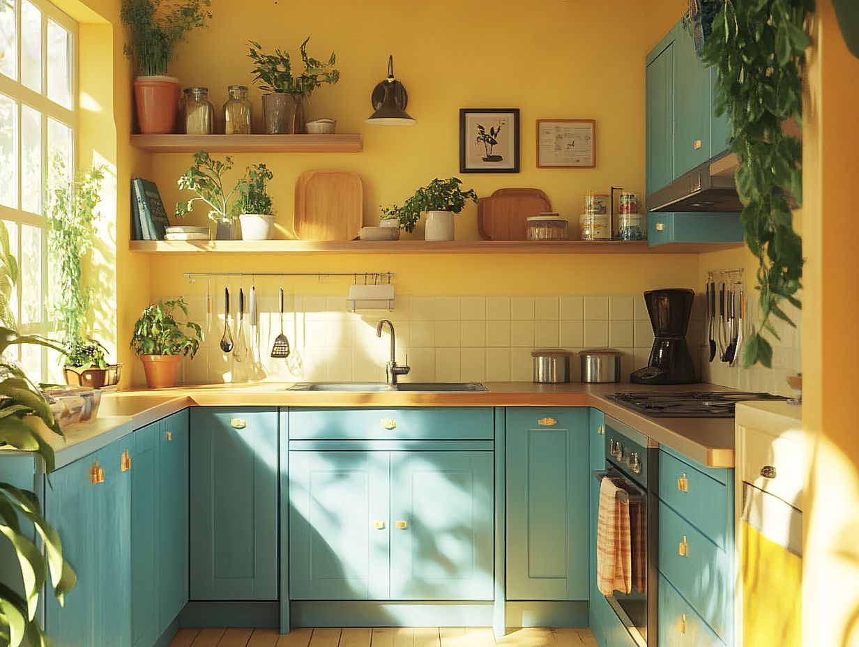 How can I use color psychology to create a cohesive and inviting kitchen?