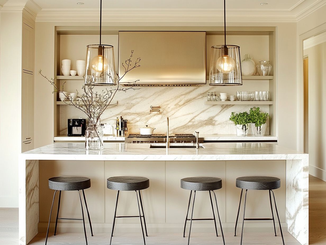 Example of a kitchen design balancing functionality and aesthetics