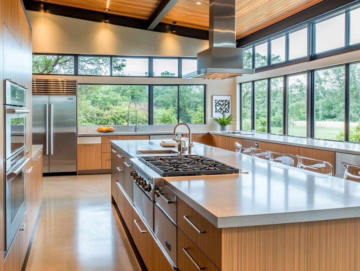 An organized kitchen layout showcasing effective space utilization tips