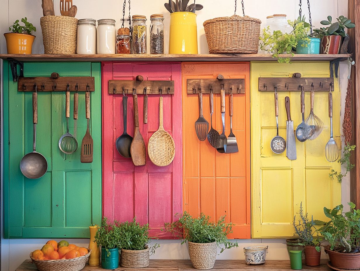 Creative ways to organize cabinet doors for storage