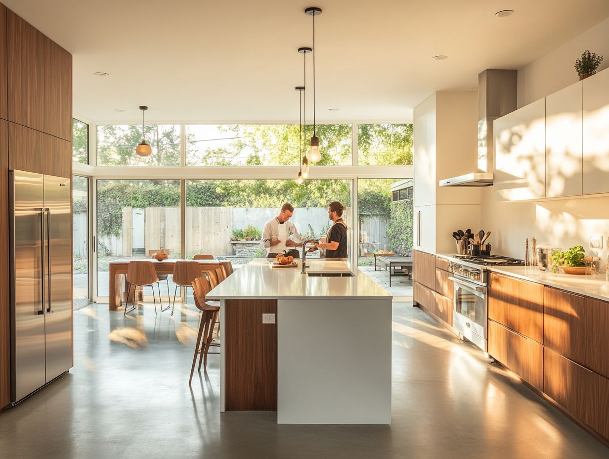 Couples collaborating on a functional kitchen layout