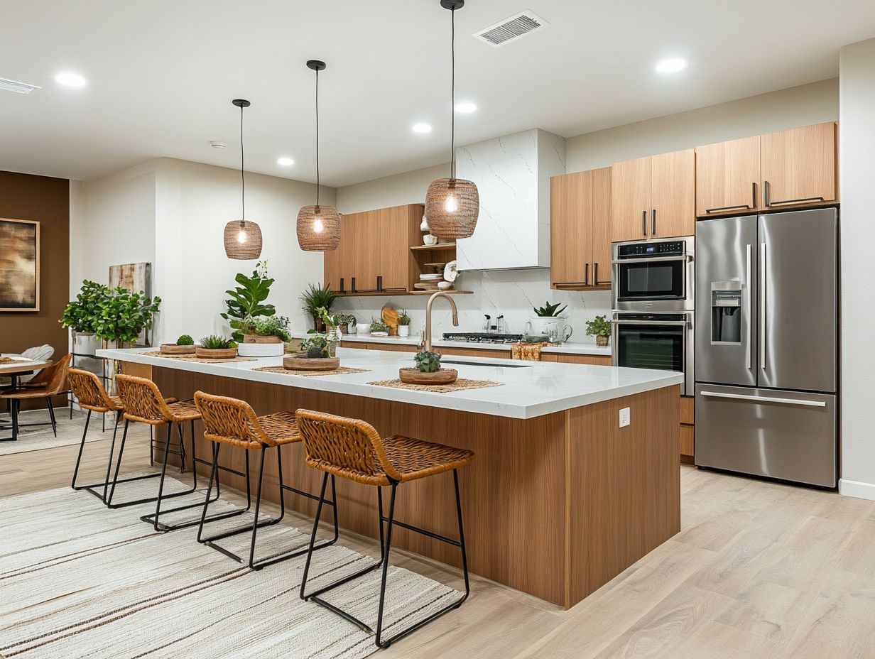 What layout options are best for a kitchen designed for entertaining?