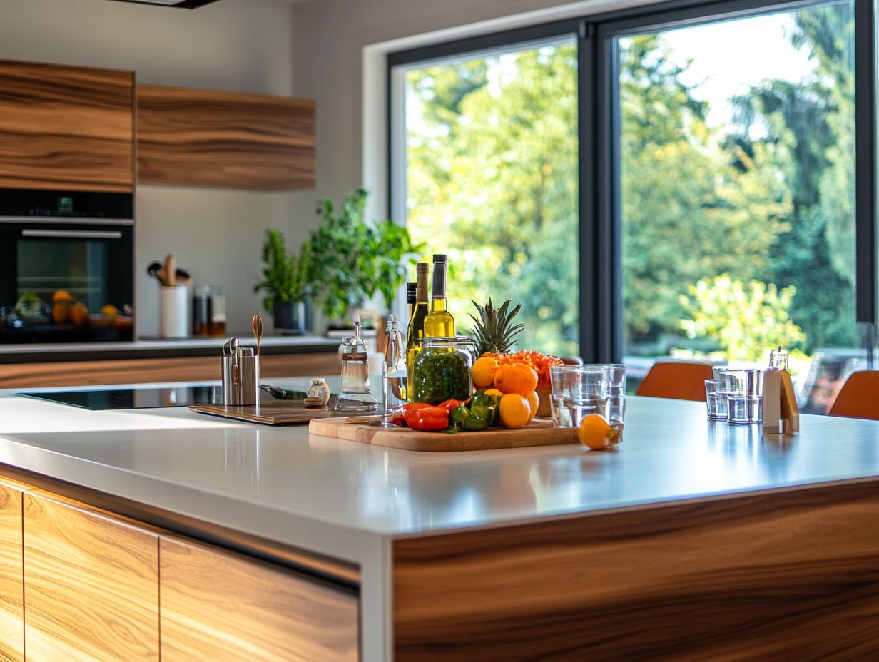 An example of a multifunctional kitchen space with a kitchen island