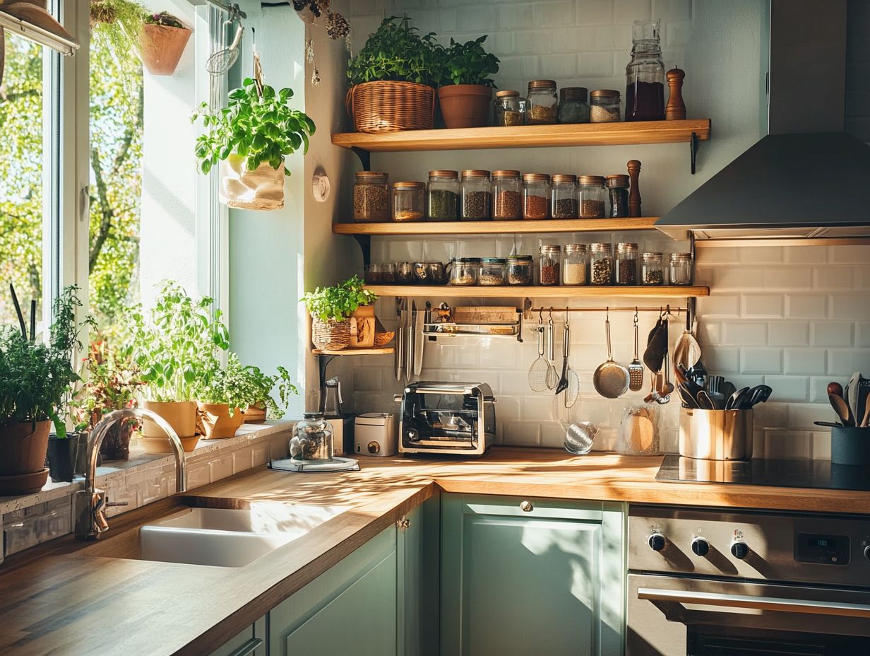 Image showing various DIY kitchen storage solutions