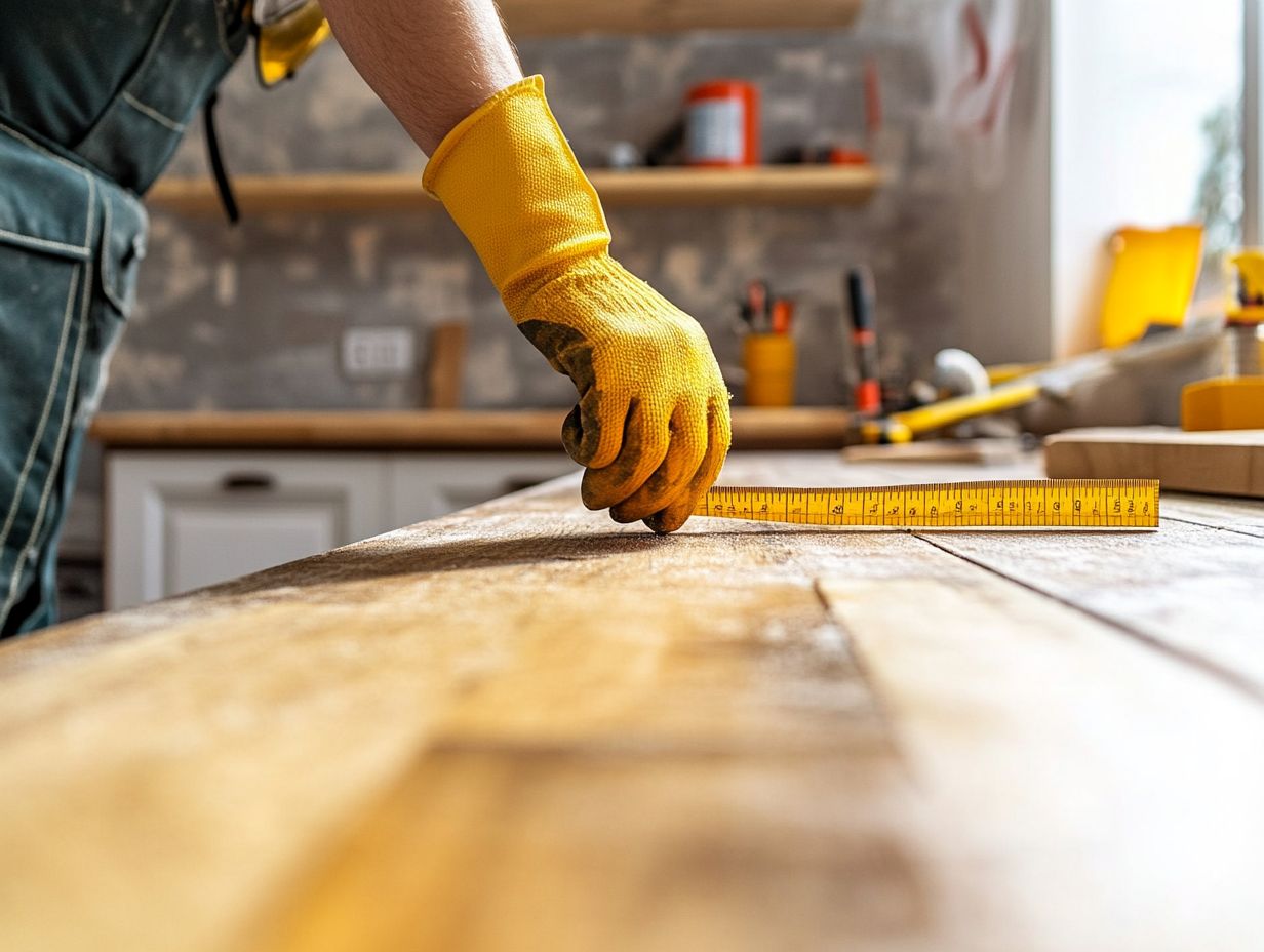 Image showing common safety hazards encountered during DIY kitchen projects